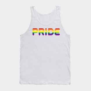 Pride rainbow text design Tank Top